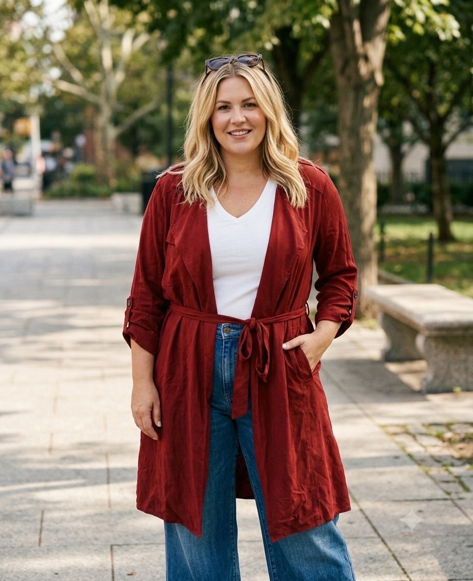 Mini Blazer avec ceinture grande taille 44/46/48