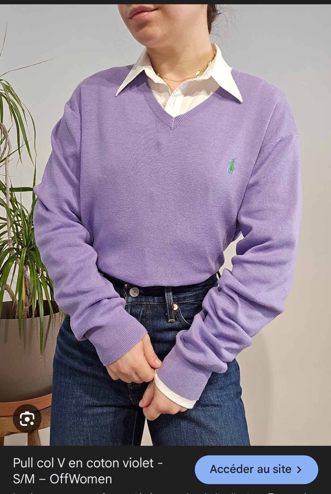 Pullover violet Polo Ralph Lauren a logo vert
