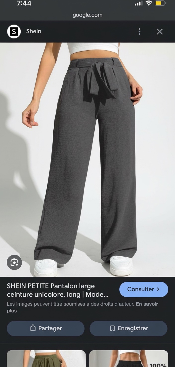 Pantalon gris tissu Zara avec ceinture M/L 