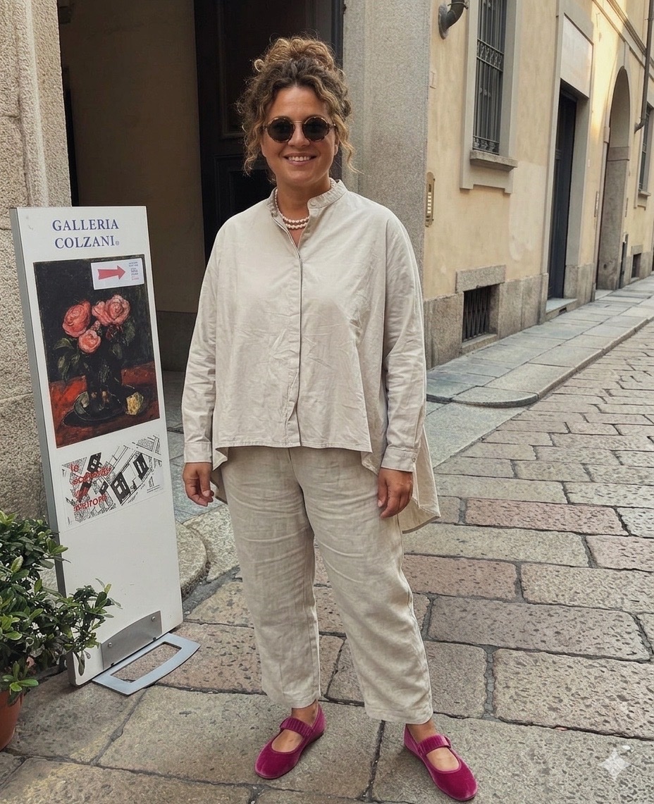 Chemise beige en coton made in italy 44/46