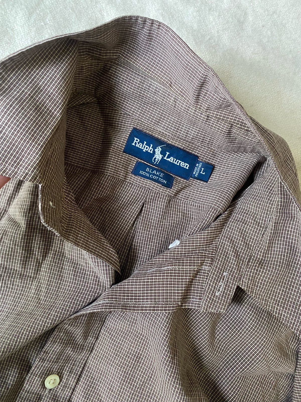 Chemise Polo Ralph Lauren marron a logo 40/42