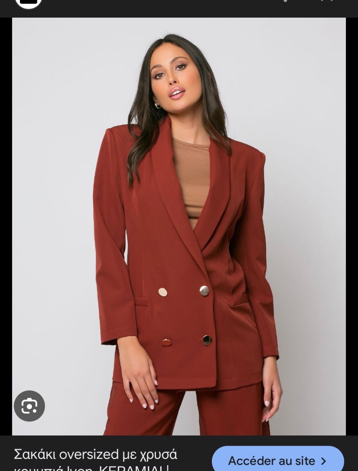 Blazer marron leger a boutons bijoux mare in italy 44xxl