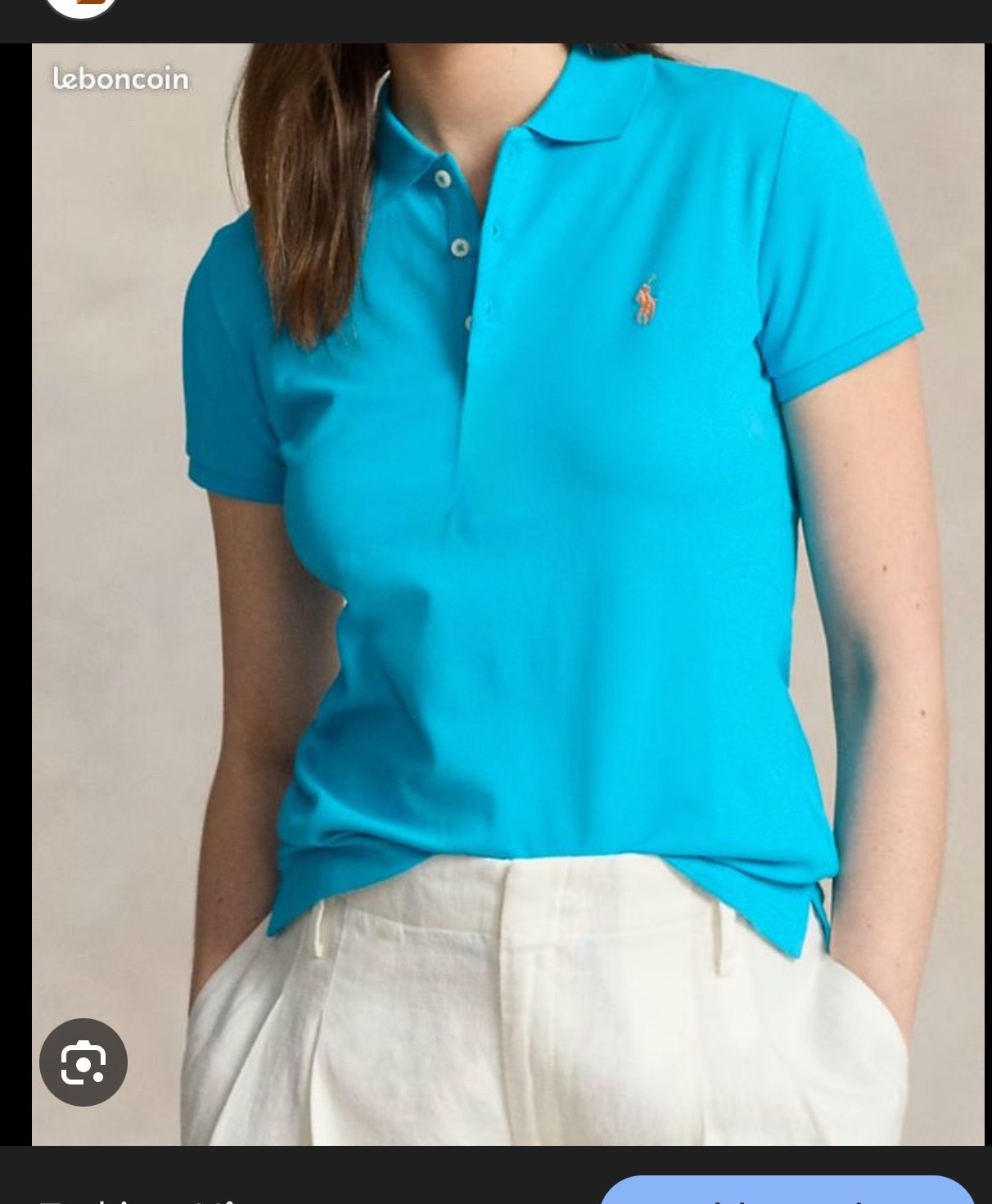 Tshirt Polo Ralph lauren bleu bleu a logo 40/42