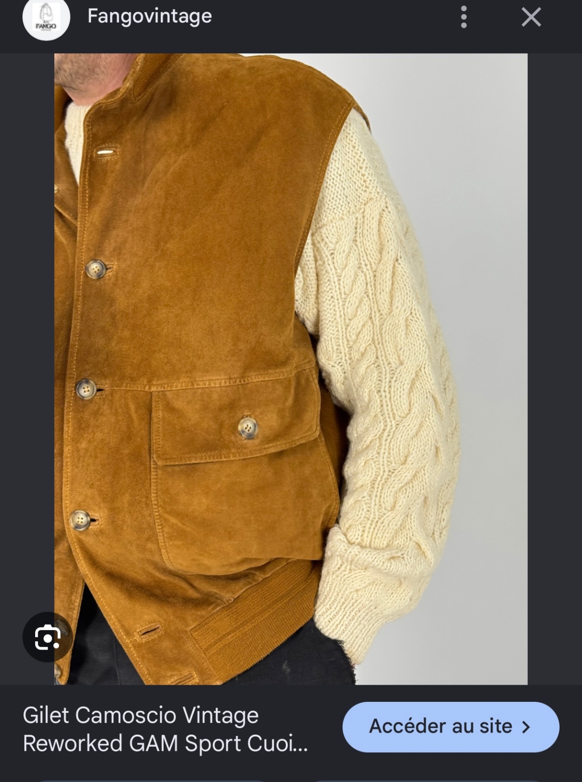 Jacket Camel en daim Italienne Porto Di Panama 46/48