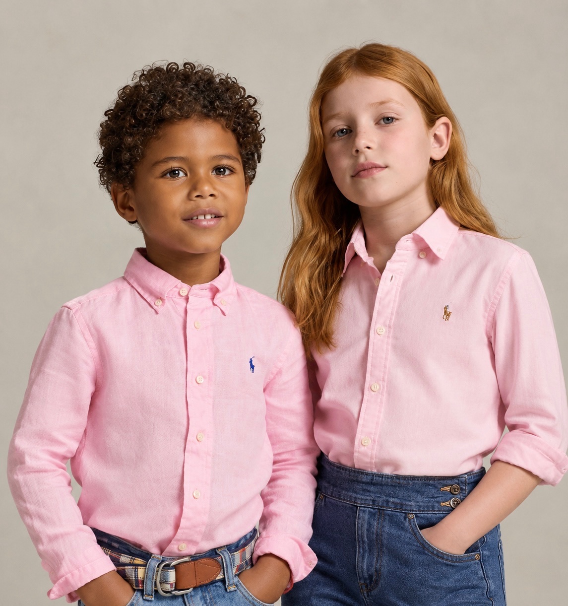 Chemise rose unisex Polo Ralph Lauren enfants 10-12ans 