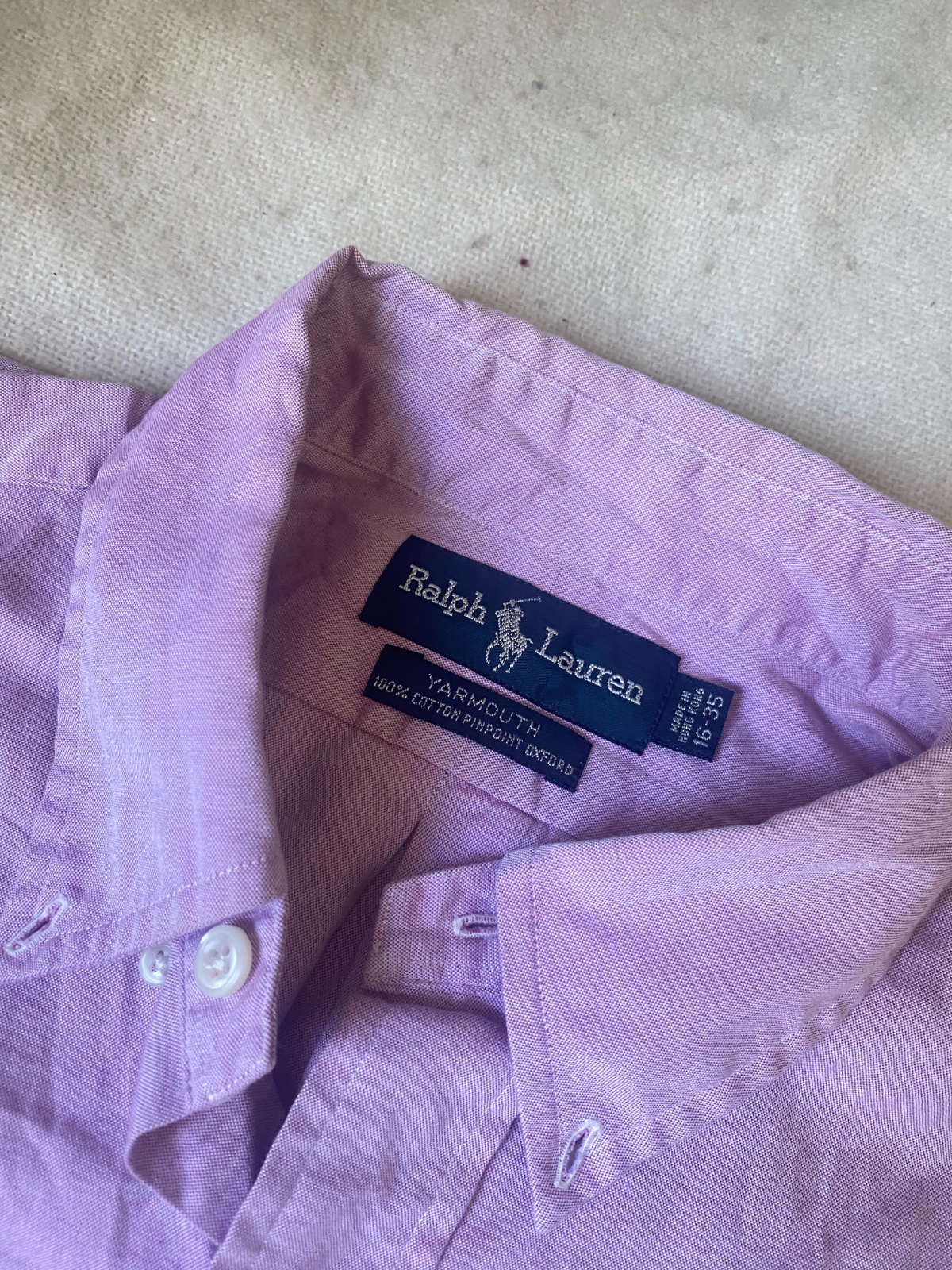 Chemise violet Polo Raloh lauren a logo 42/44