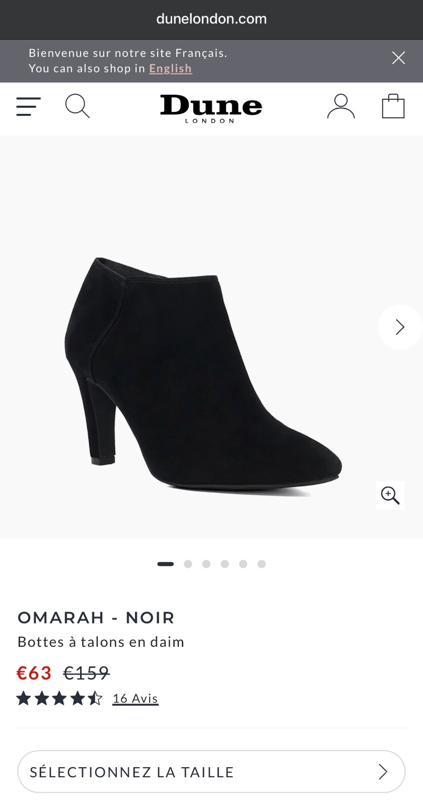 Bottines en daim suede marque anglaise 41/42