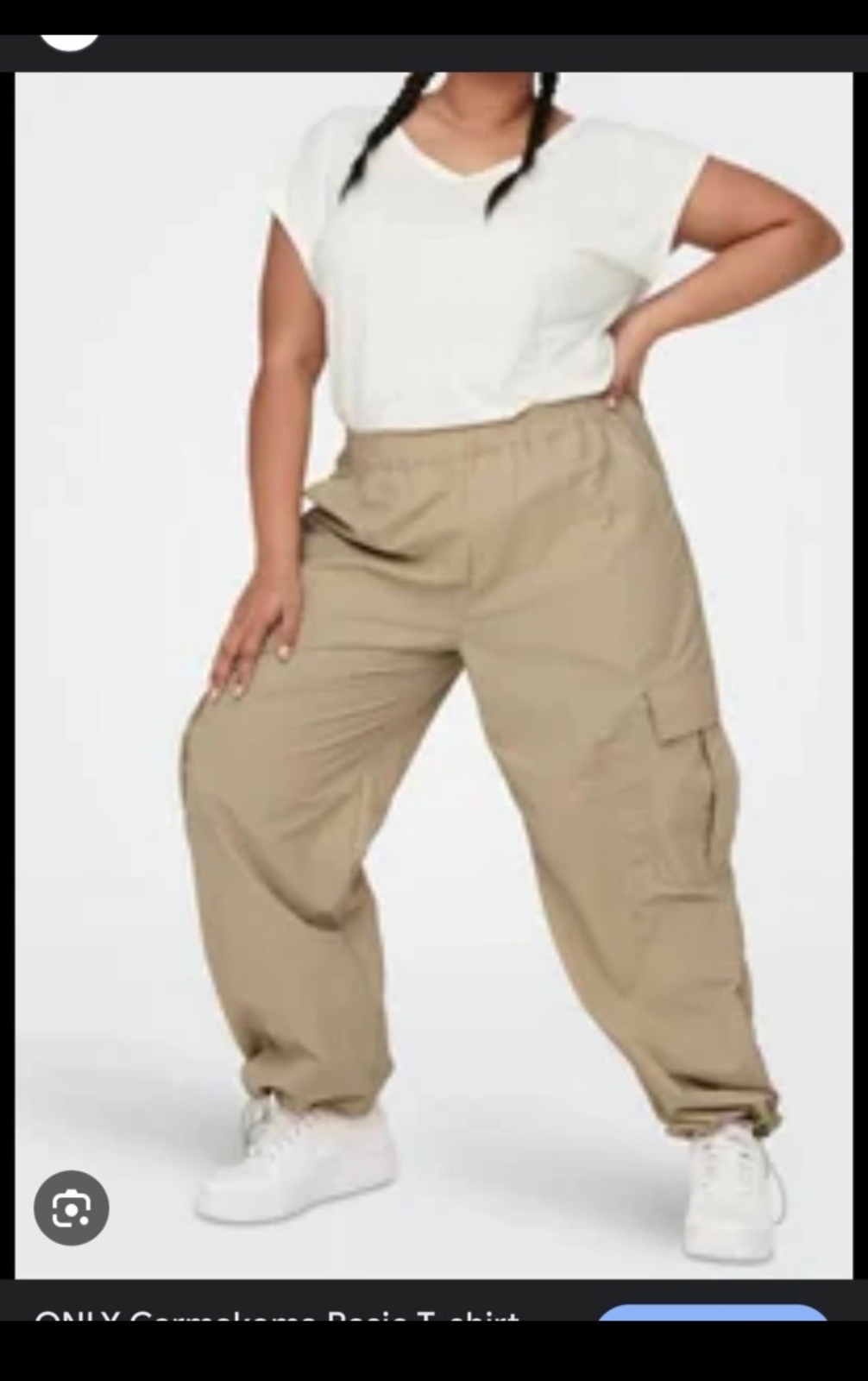 Pantalon Cargo grande taille en beige 46/48