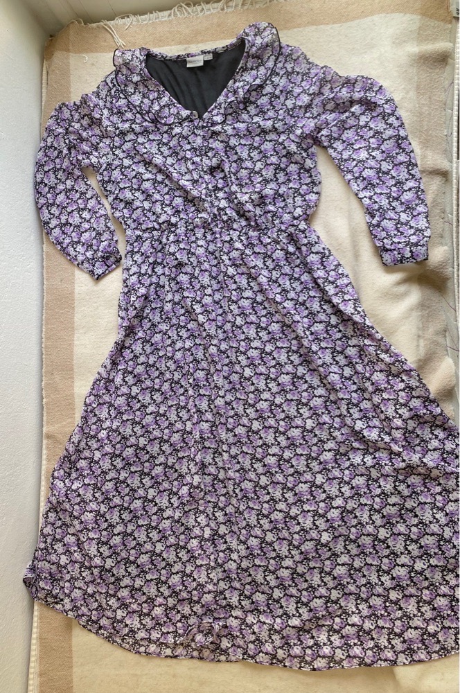 Robe florale en violet milongue 42/44