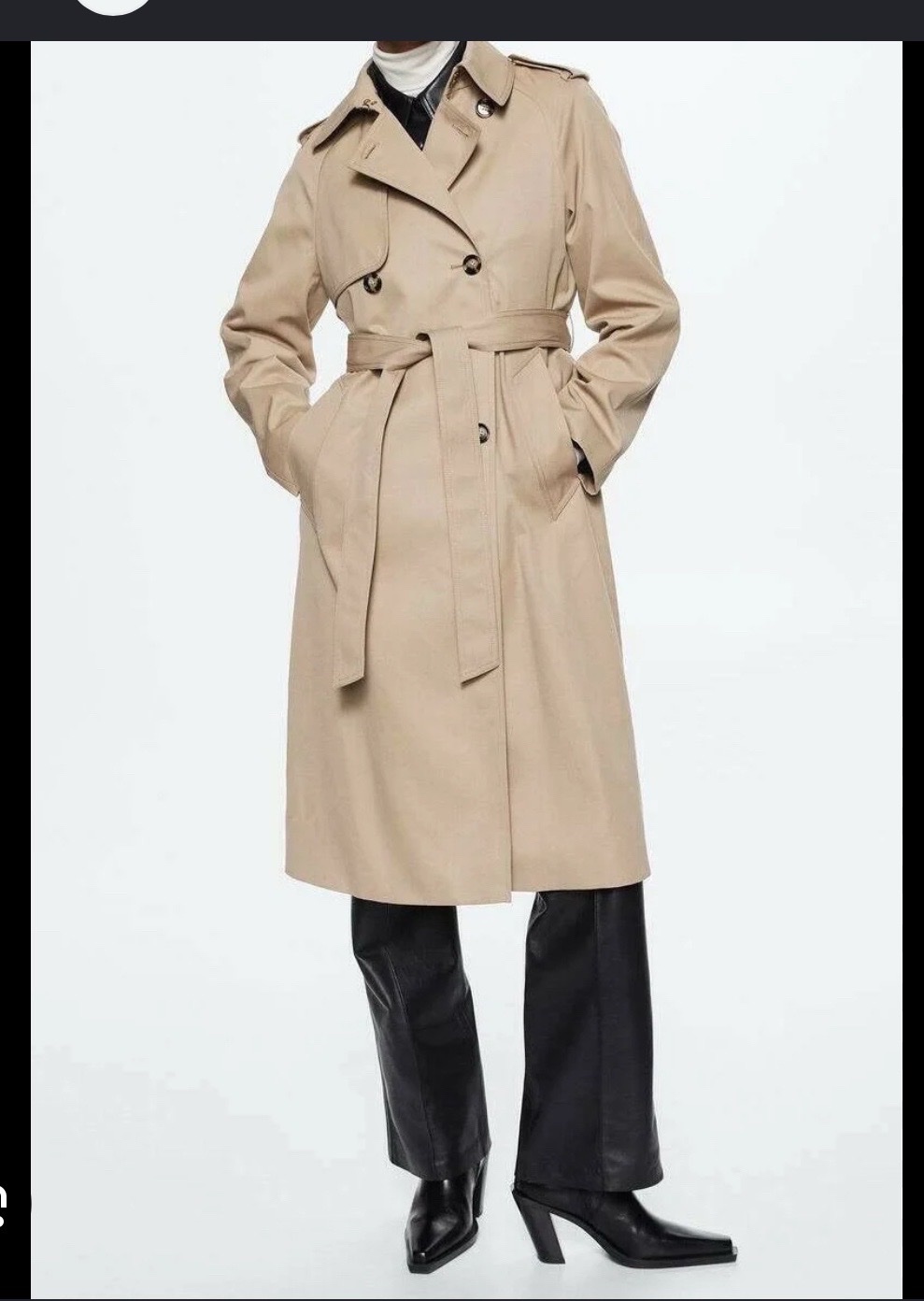 Trench coat kiabi en beige camel avec tout ces accesoires 44/46/48