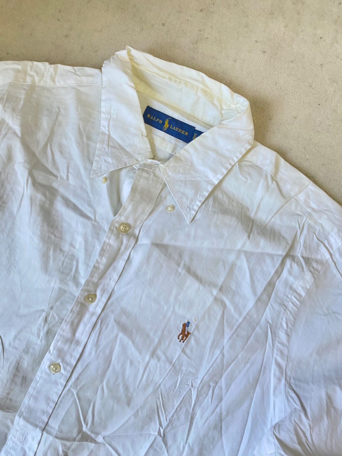 Chemise Polo Ralph lauren blanche a logo 42/44