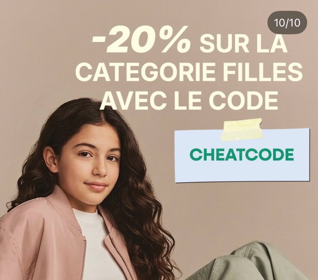 Filles robe code promo -20% aujourdhui 