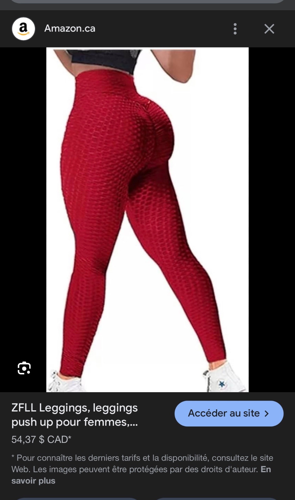 Leggings de sport technique fesse push up S/M