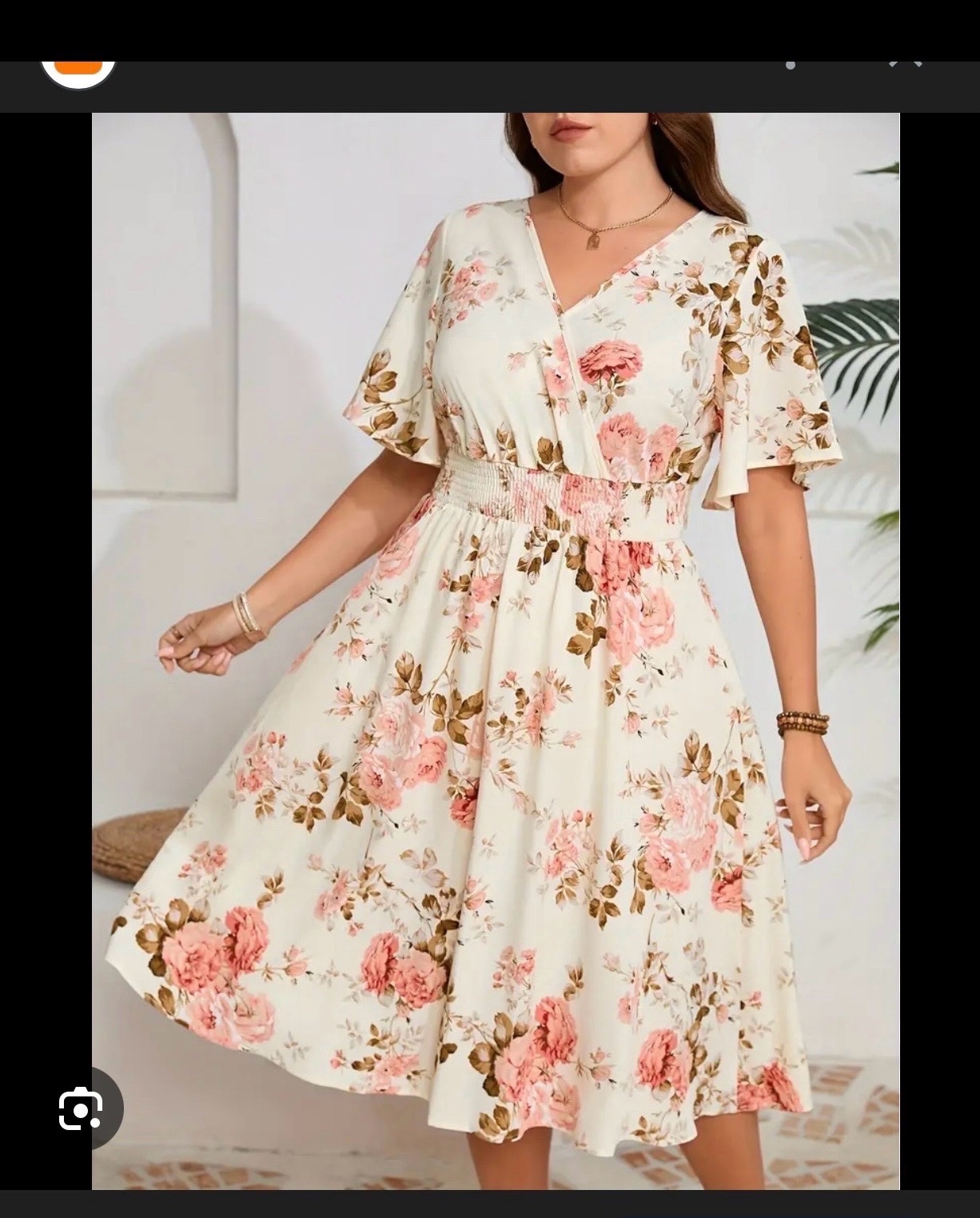 Robe midi florale grande taille 46/48