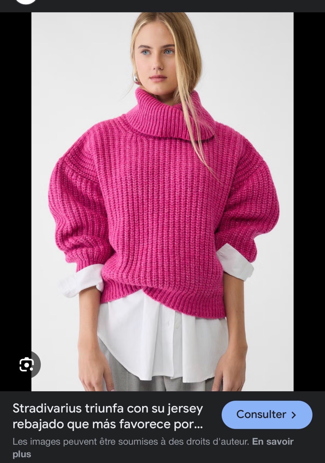 Gros pull rose indien stradivarius M/L/Xl