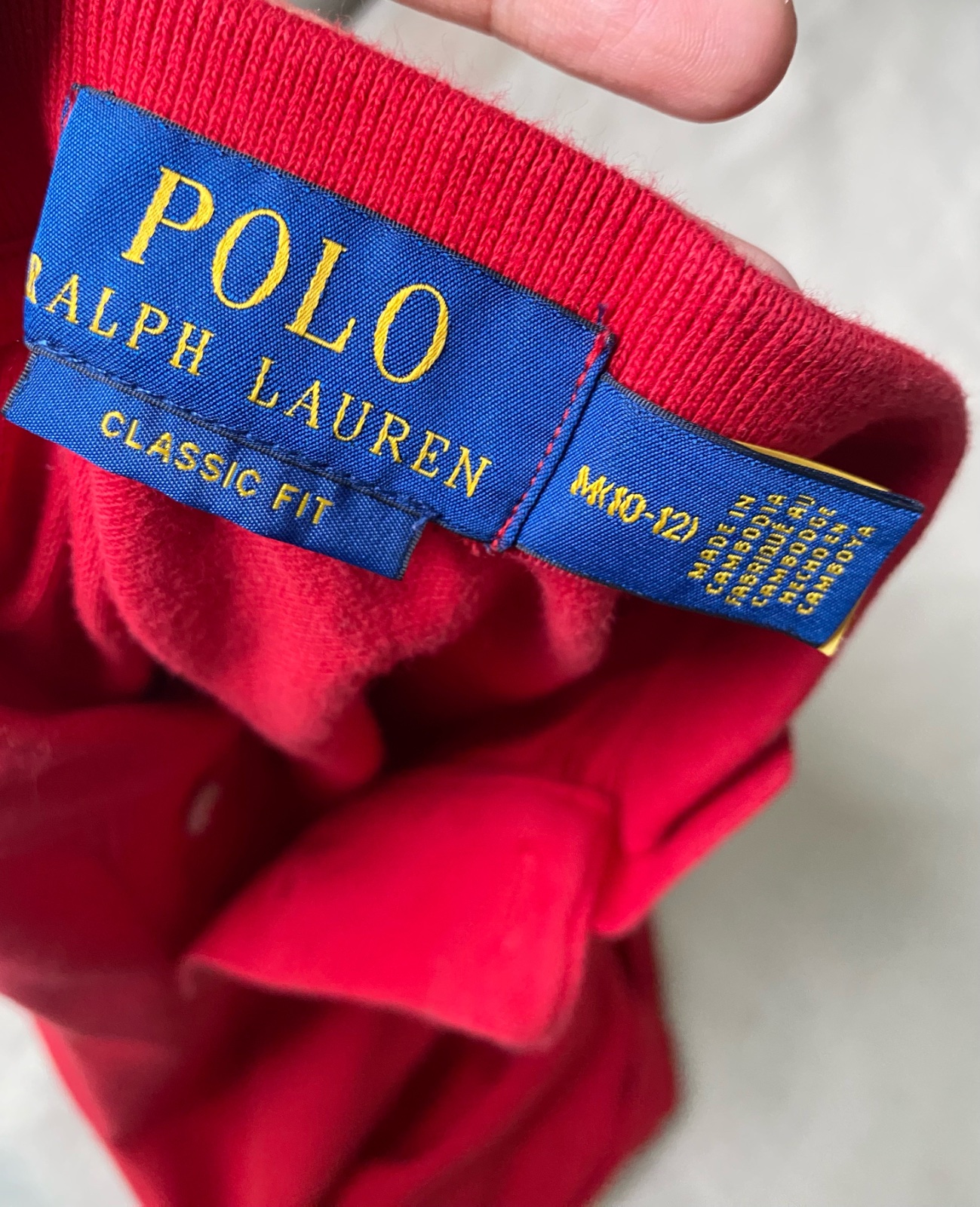 Polo Ralph lauren rouge enfants M(10-12) ou Xs femme