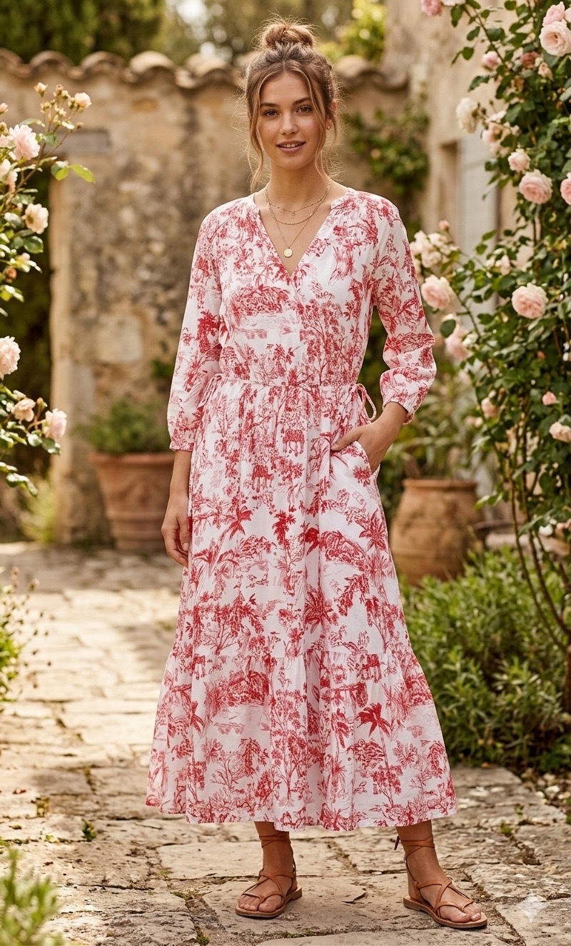 Robe H&M en rouge milongue S/M 