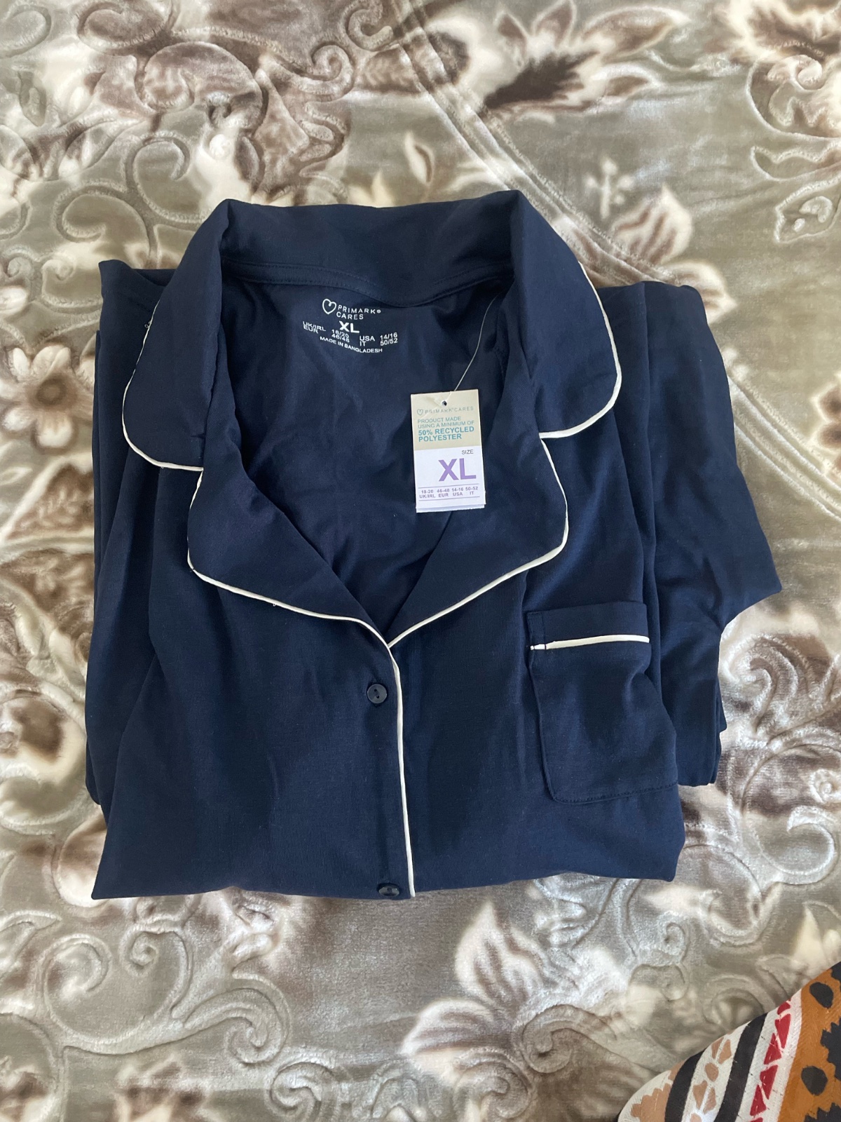 Pyjama Primark bleu marine XL neuf avec etiquette