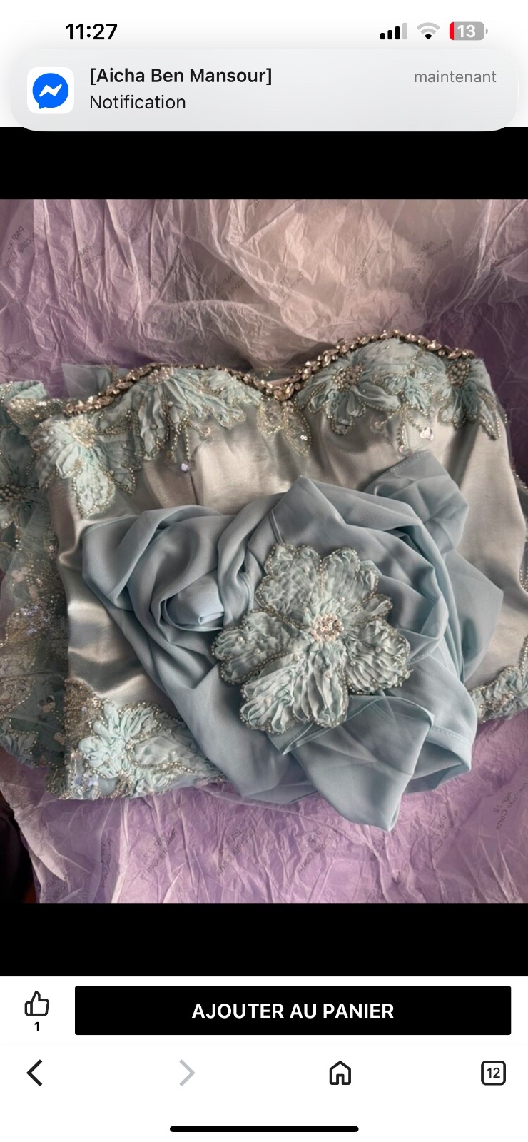 Robe soiree avec echarpe
