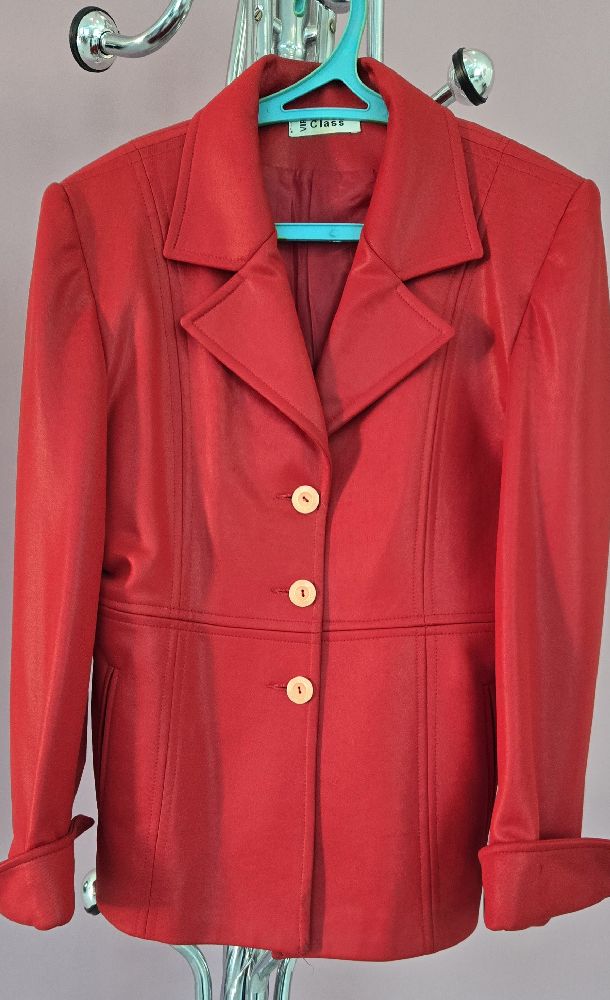 Veste Similicuir rouge pour femme