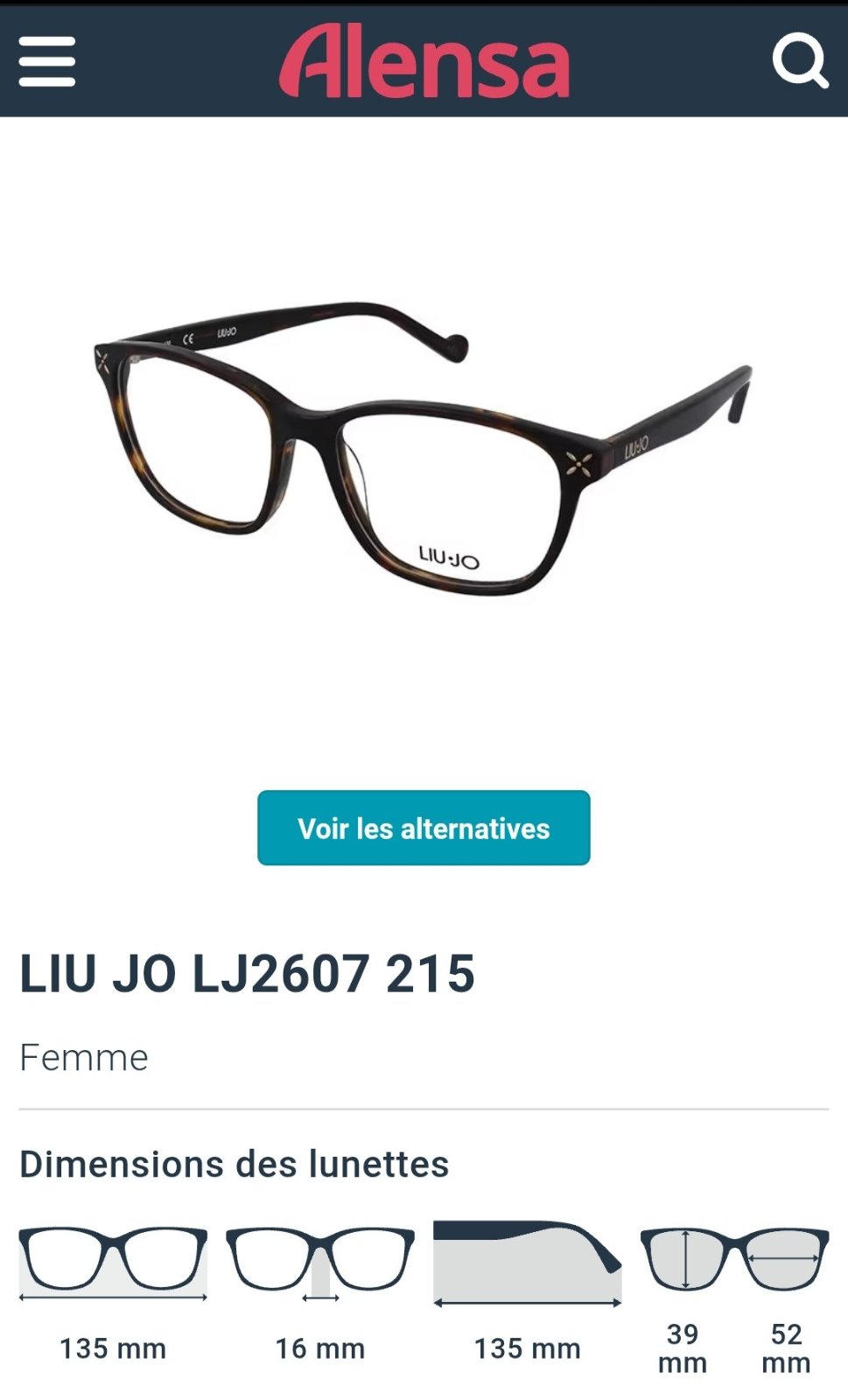 Monture lunette LIU JO