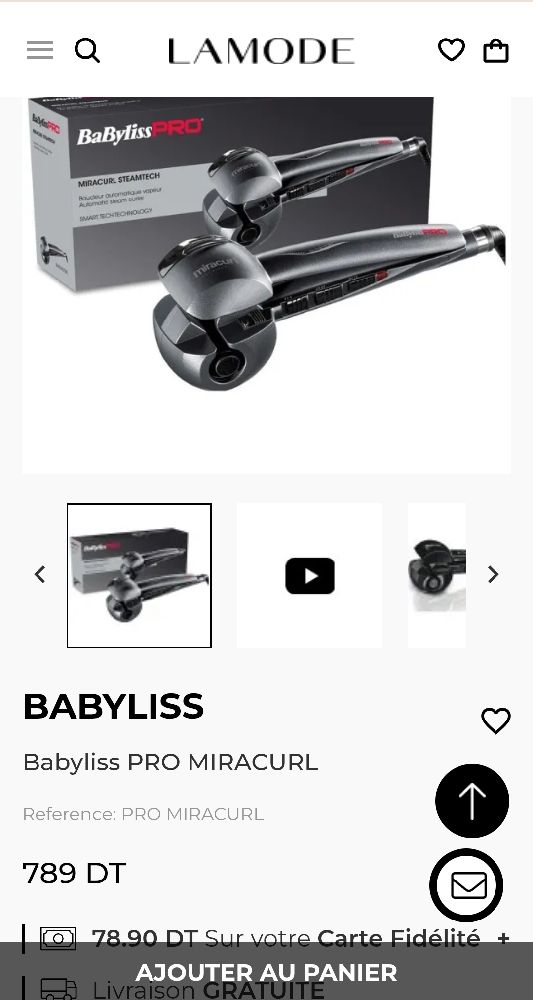 Boucleur Babyliss pro