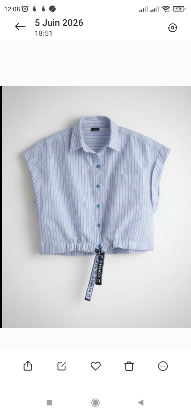 Chemise pinko taille S neuve