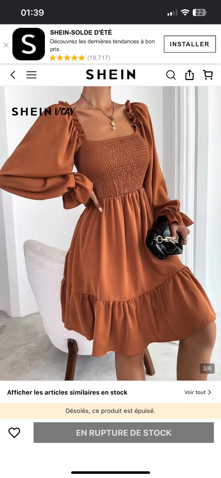 Robe shein taille S
