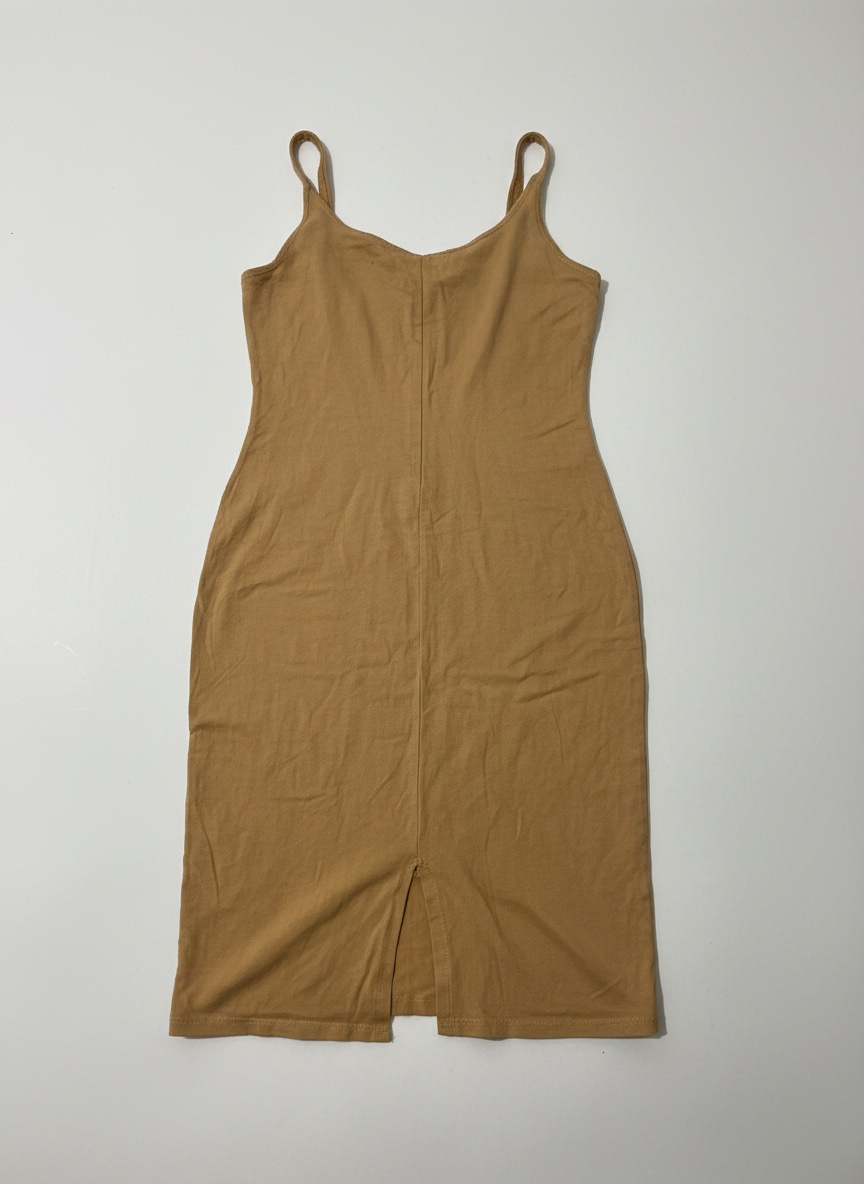 Robe droite jaune moutrade 