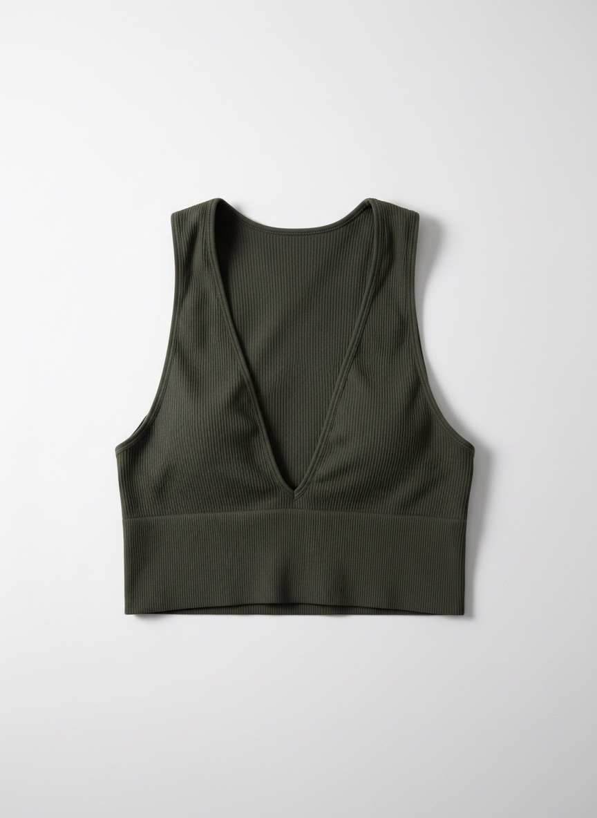 Top vert militaire taille s/m 