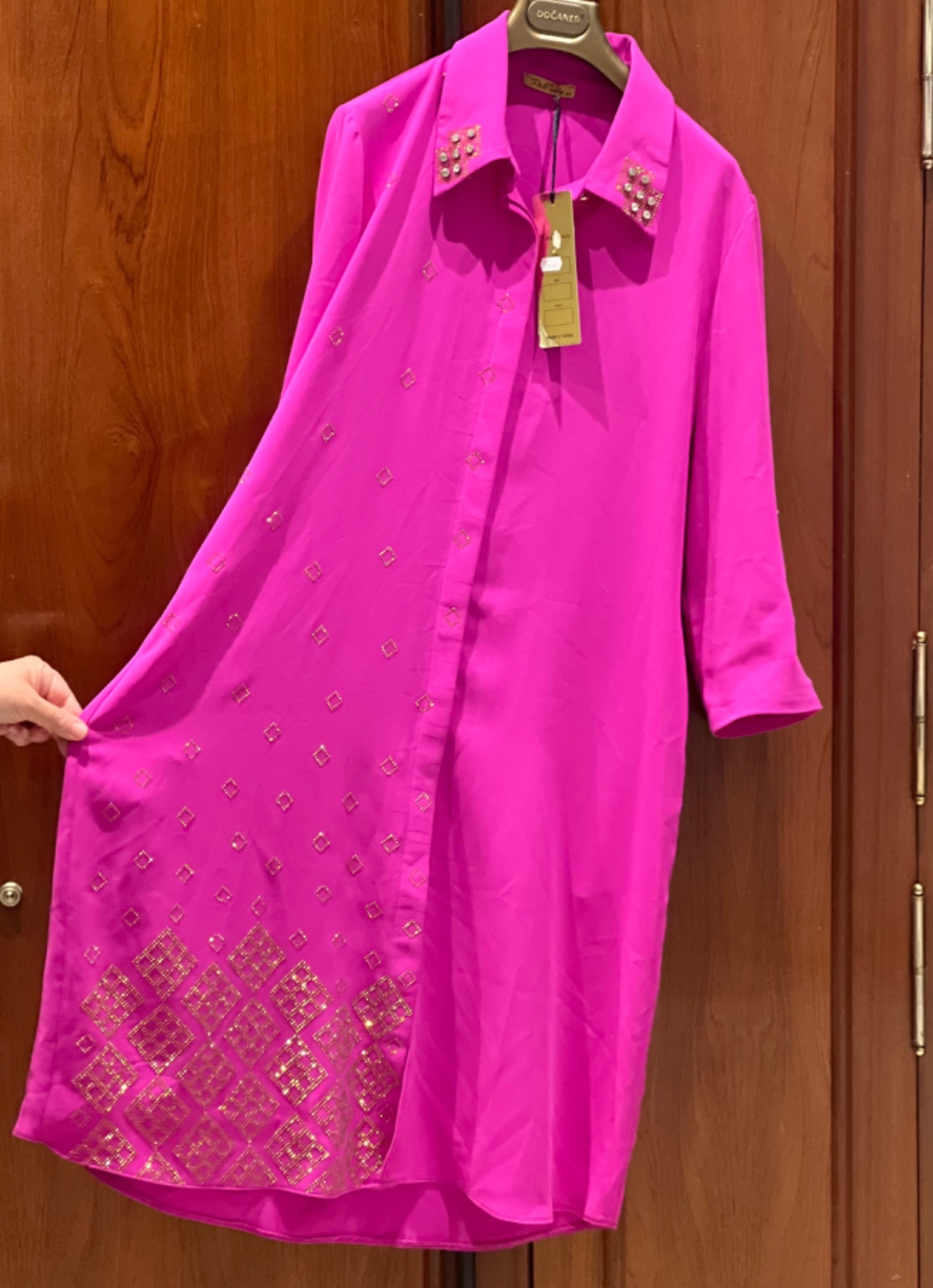Robe chemise rose fushia av etiquette taille 42