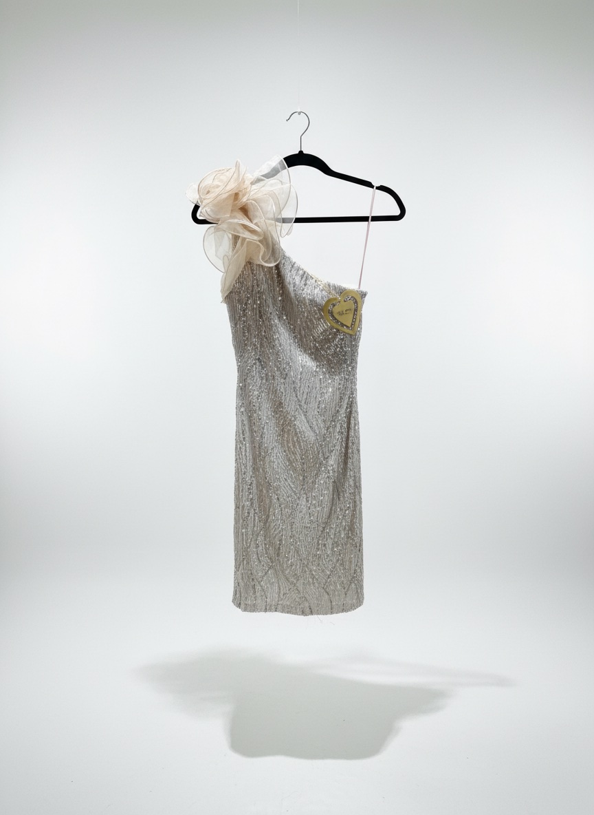 Robe soirée couleur champagne av etiquette