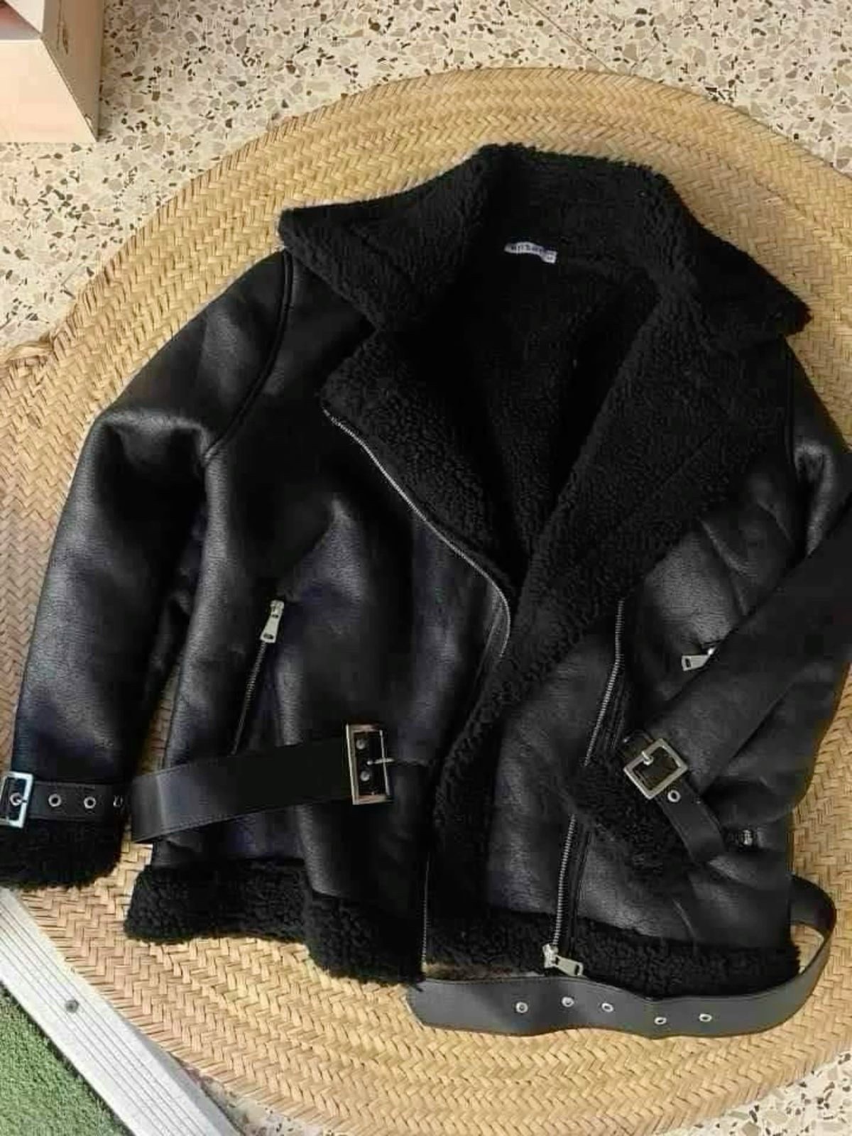 Veste cuir noir