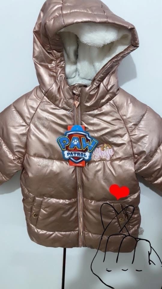 Manteau fille paw patrol couleur rose poudré ylabes