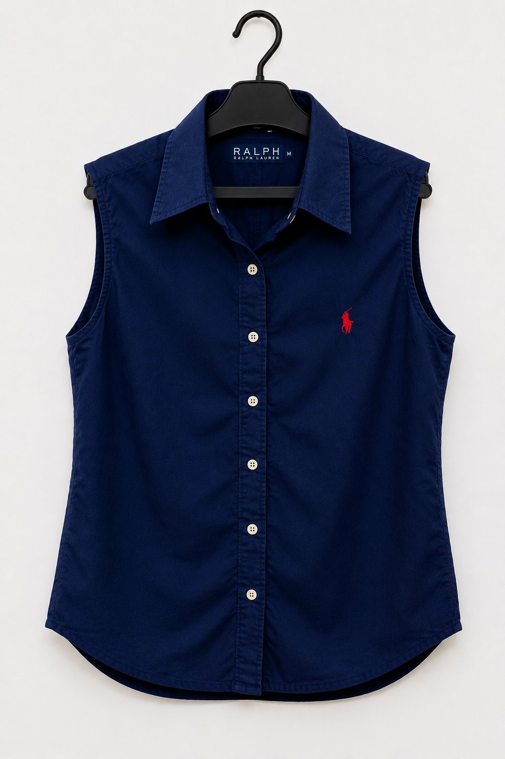 Chemise Ralph Lauren sans manches bleu marine