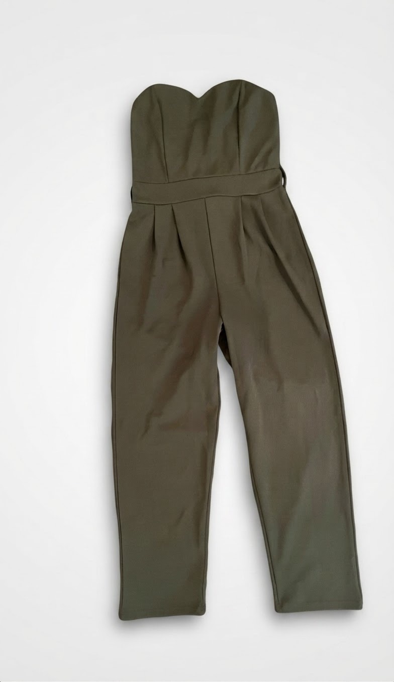 Combinaison pantalon bustier kaki