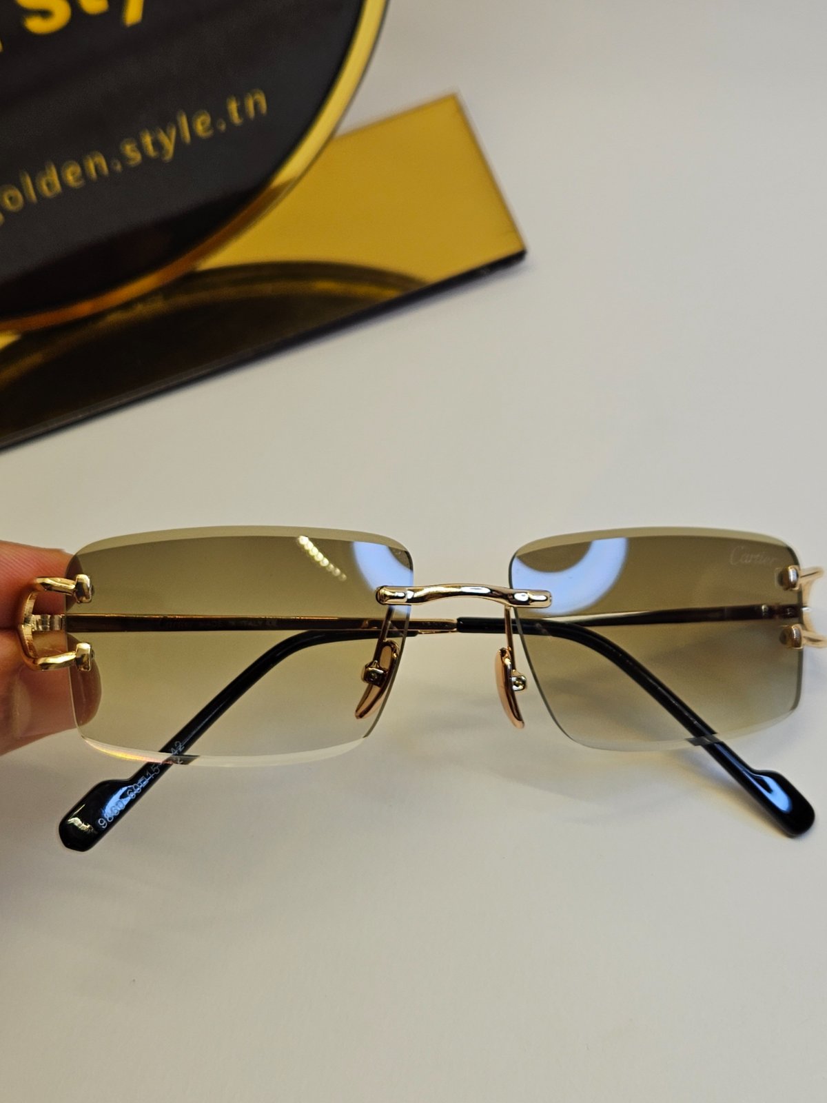Lunettes Cartier Verres Dégradés Vert/Brun