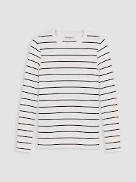 Pull rayé noir et blanc