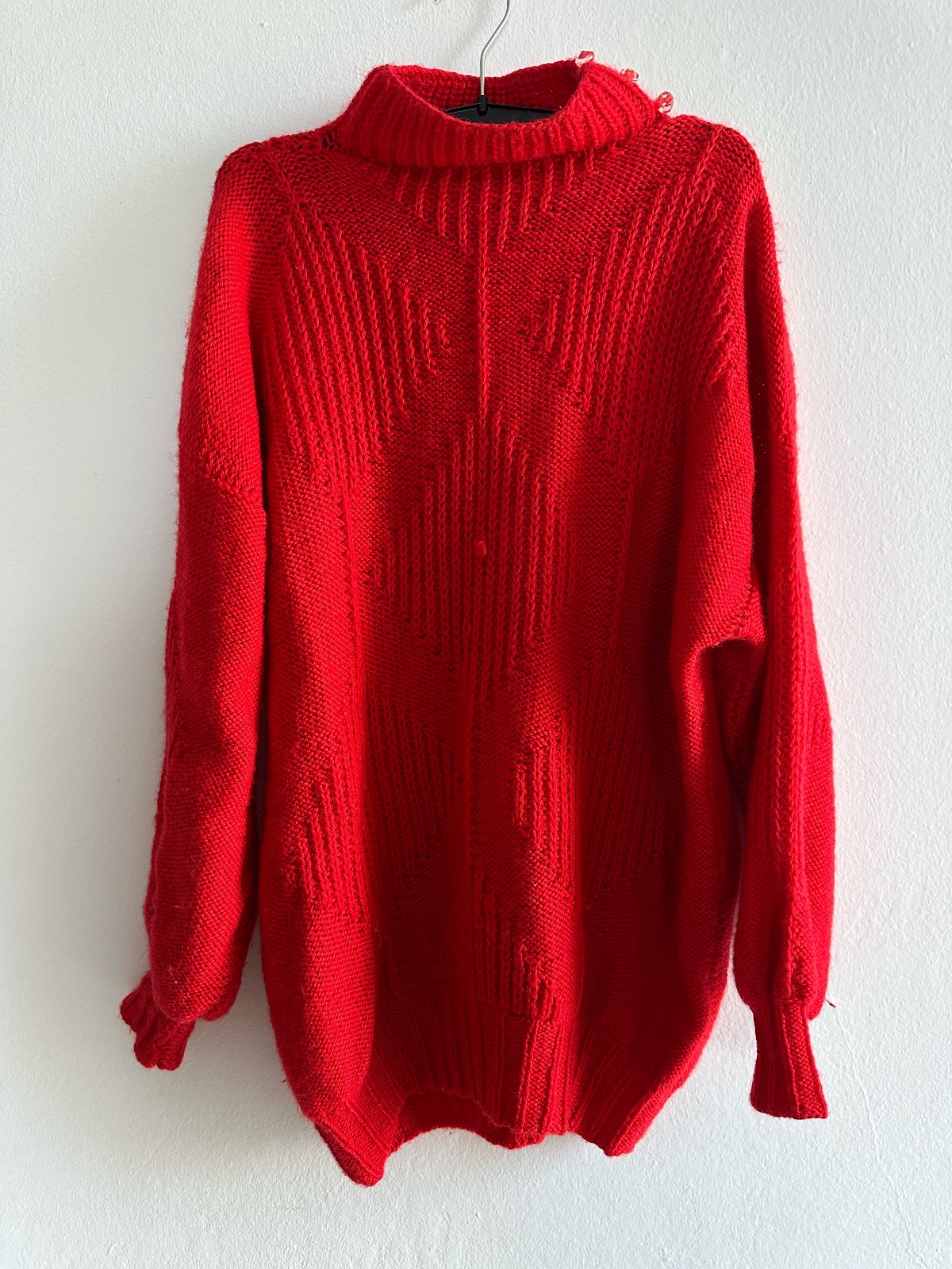 Pull stylé longue rouge
