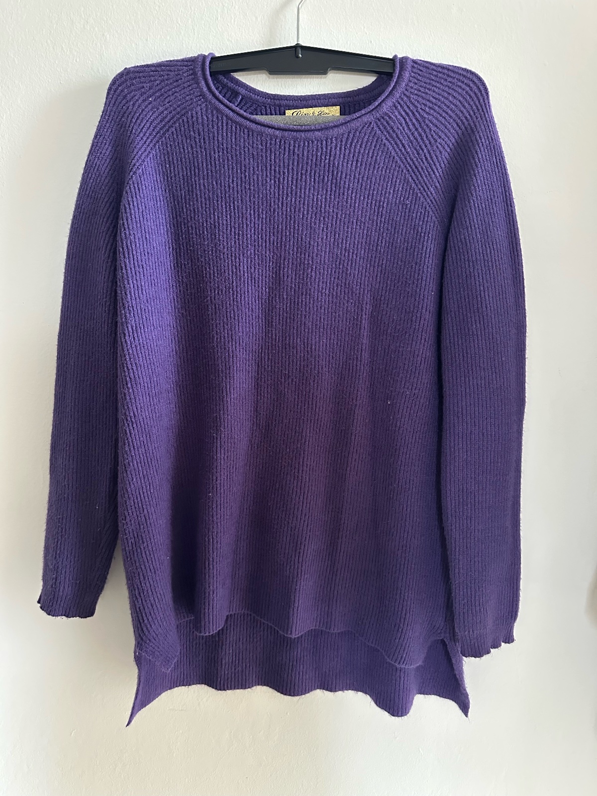 Pull longue violet foncé