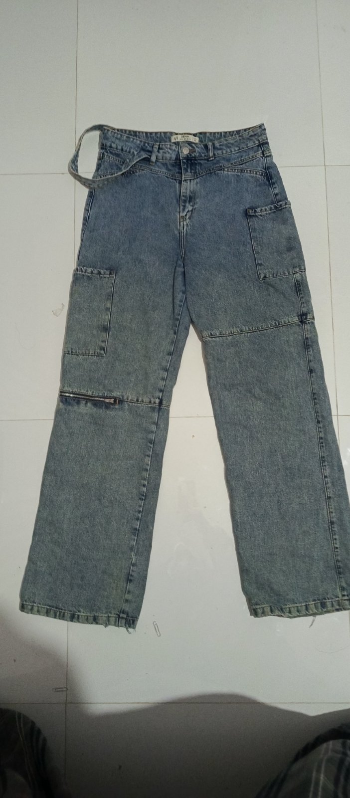 Jeans cargo Bleu 