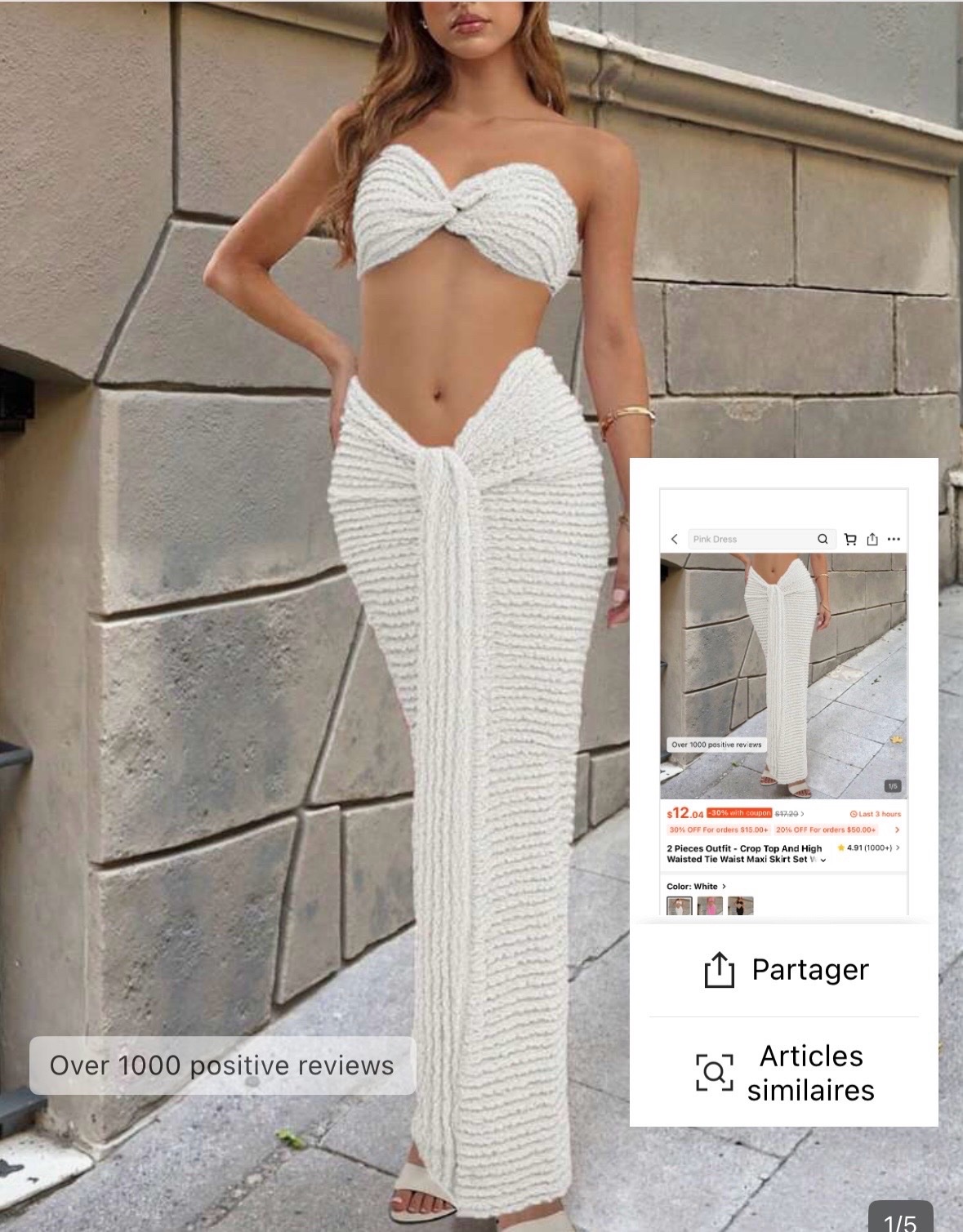 Ensemble blanc Shein