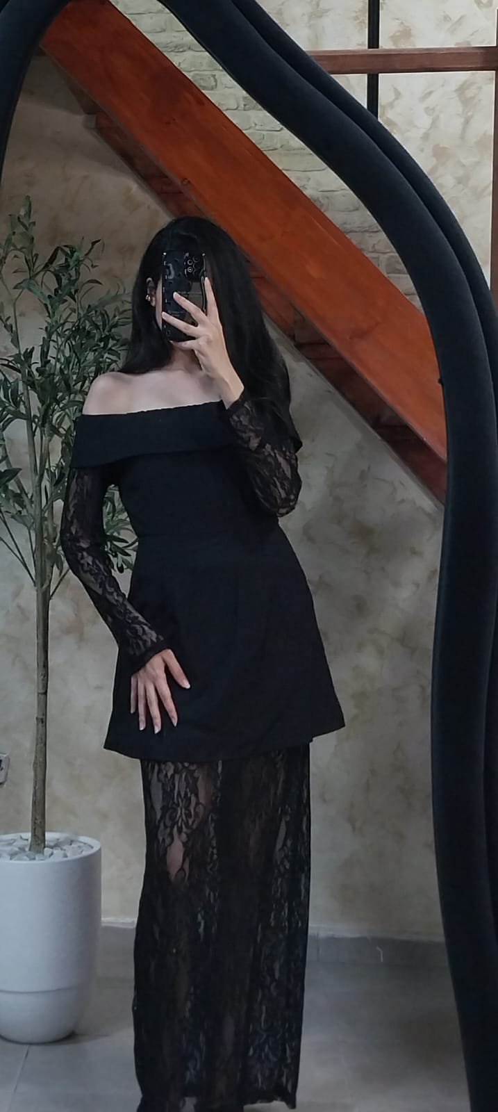 Robe noir dentelle 