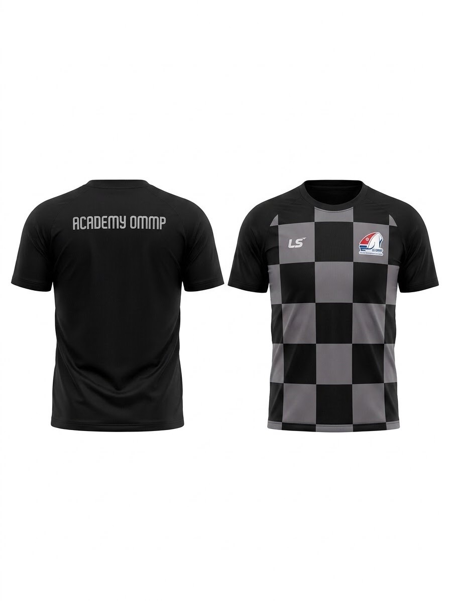 Maillot de sport LS Academy OMMP noir et gris