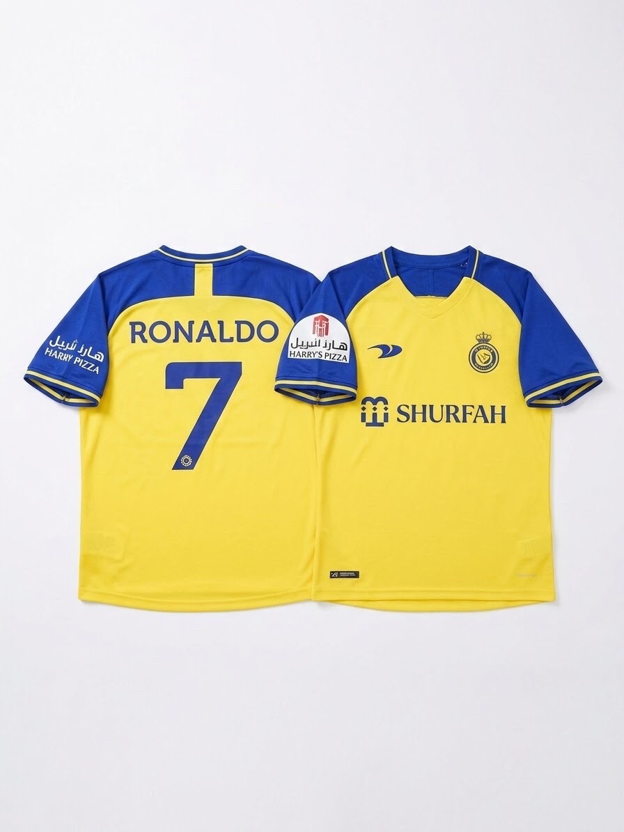 Maillot Al Nassr Ronaldo 7 Jaune et Bleu