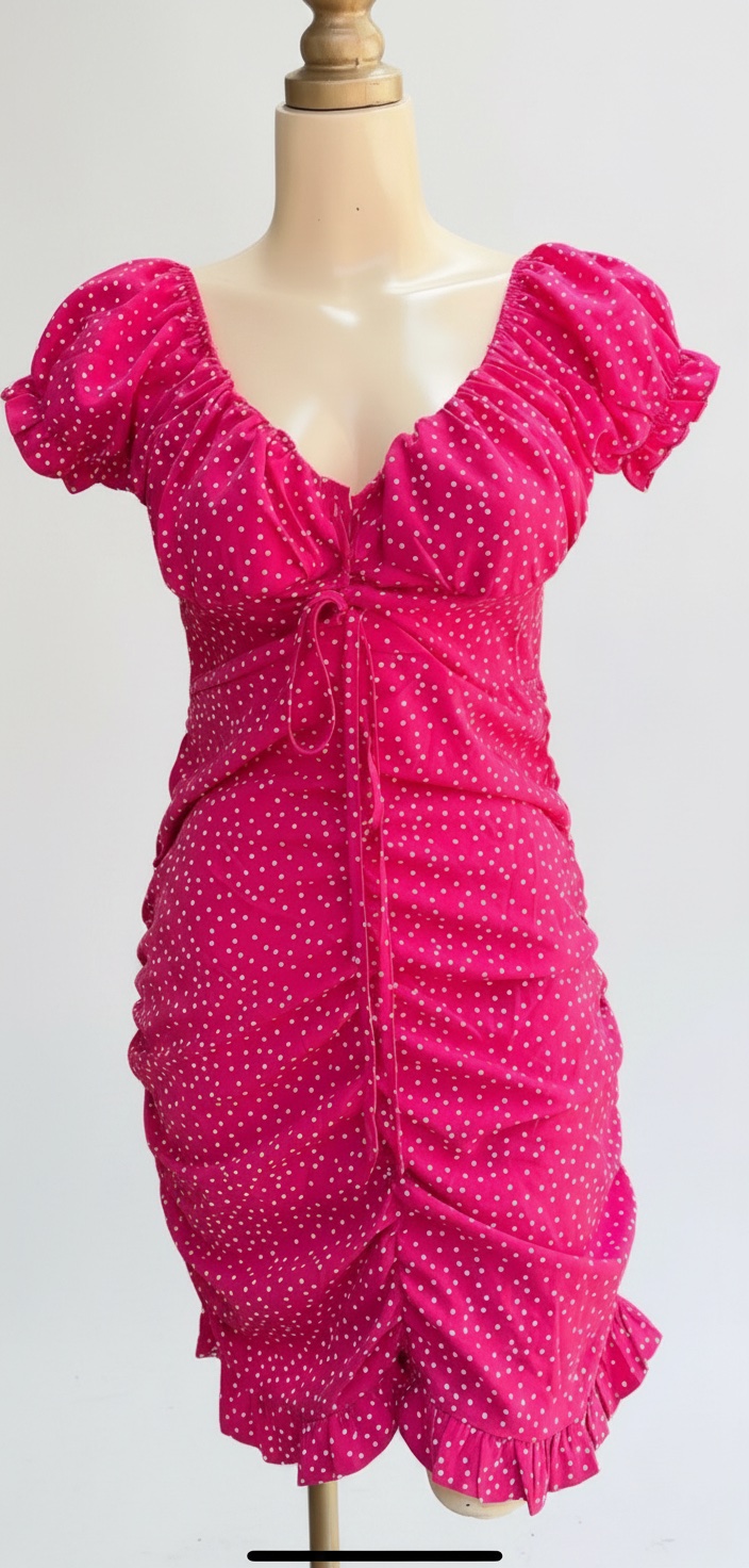 Robe shein jamais porte polka dot