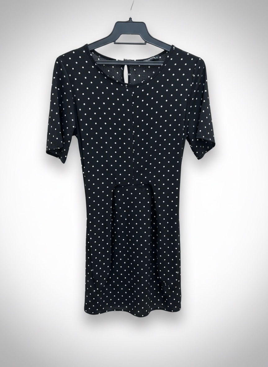 Robe polka dot noir