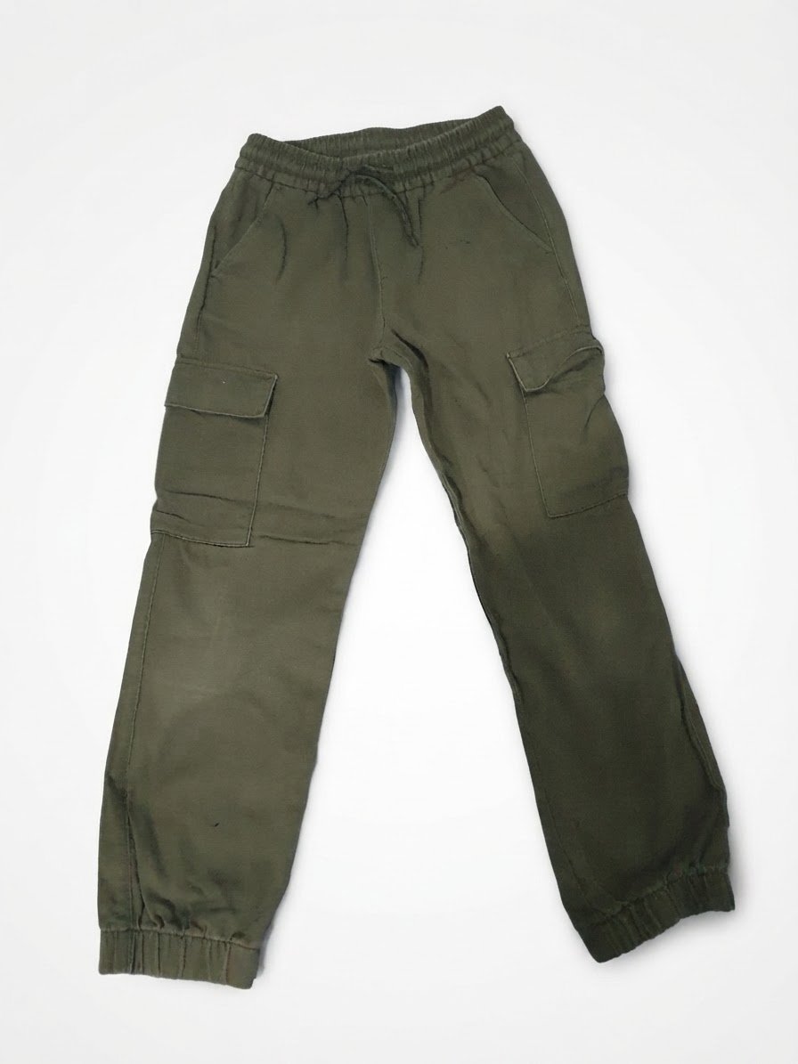 Pantalons cargo vert kaki