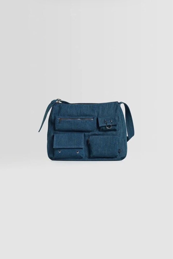 Grand sac en denim Bershka