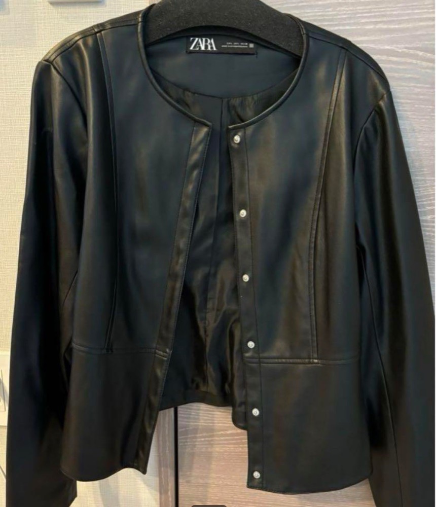 Veste en cuir Zara